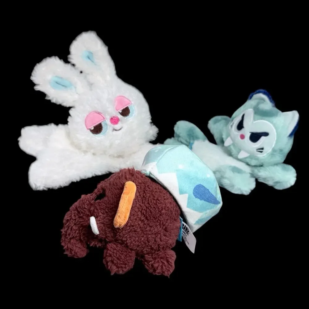 BARK Lot of 3 Dog Toys Bunny Monster Elephant Squeakers Crinkle